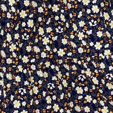 navy blue yellow flower