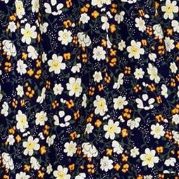 navy blue yellow flower