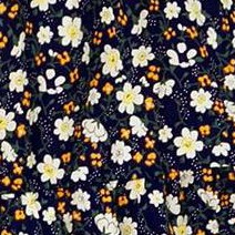 navy blue yellow flower
