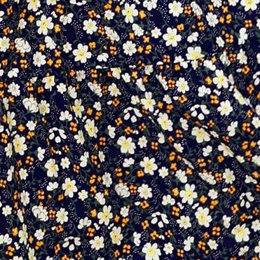 navy blue yellow flower