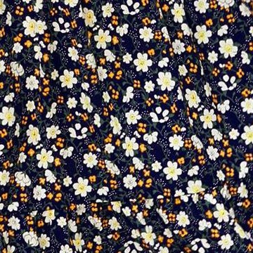 navy blue yellow flower