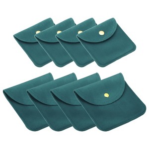 Unique Bargains Jewelry Pouches with Snap Button, Velvet Jewelry Pouches - 1 of 4