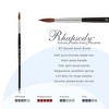 Creative Mark Rhapsody Kolinsky Sable Brushes for Professional Watercolorists - Round  Excellent Spring, Full Belly, Split-Proof Points, Chrome - 2 of 4