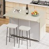 Fold-Down Leaf Kitchen Island: Handcrafted Hardwood, Nautical Charm, Caster Wheels - 3 of 4