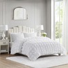 3 Pcs Elegant Elastic Embroidery Comforter Set,All Season Home Textile Microfiber Bedding Set fits Lux Bedroom Decor - 2 of 4