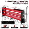 Hausource 4-Tier Power Tools Organizer Wall Mount Utility Storage Shelves, 8 Drill Holder, Red/Black/Yellow - 3 of 4
