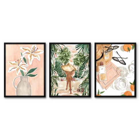 Americanflat 3 Piece 16x20 Wrapped Canvas Set - Portofino by Sabina Fenn -  Coastal Wall Art : Target