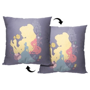 Disney Princesses Royal Silhouette Throw Pillow 18x18 Inches - 1 of 1