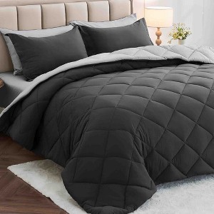 BAGOKIE 7 Pieces Reversible Bed in a Bag Comforter Set for All Season - 1 of 4