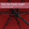 LOVMOR 7.5ft * 7.5ft Patio Umbrella with Crank and Push Button Tilt,Red - 2 of 4
