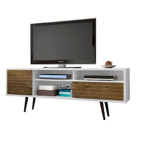 Sapphtopaz Modern TV Stand for TVs Up to 75" with Cabinet&Open Shelves Entertainment Center with Drawer&Splayed Wood Legs for Living Room - 1 of 4