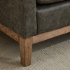 GDFStudio Daphne 66.34"W Upholstered Boucle/Faux Leather Bench with Wood Base and Bolster Pillows - 4 of 4