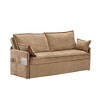 JUJABU 59.5" Corduroy Convertible Sleeper Sofa with Storage & USB Charging for Living Room & Apartment - 2 of 4