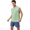 Anna-Kaci Active Men's Sleeveless Workout Hoodie with Lightweight Athletic Fit and Crossover Hood Detail - 3 of 4