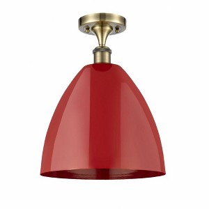 Plymouth Dome - 1 Light Semi-Flush Mount In Industrial Style-14.75 Inches Tall and 12 Inches Wide - 1 of 1