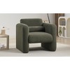 Ridstar Modern Upholstered Armchair with Back And Pillow For Living Room, Bedroom & Reception Waiting Room-Green - 2 of 4