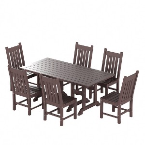 WestinTrends 7 Piece Outdoor Patio Dining Set Outdoor Table and Chair Set - 1 of 2