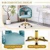 TopComfy Accent Chairs Set of 1 Puffy Bubble Chair Ball Chain Chair Leisure Chair with Gold Claw Casters for Living Room, Blue, 33.8"*23.23"*18" - 4 of 4