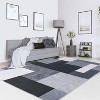 Large Geometric Area Rug, Low Pile Non-Slip Washable Carpet for Living Room, Bedroom, Dining Room, Office - 3 of 4
