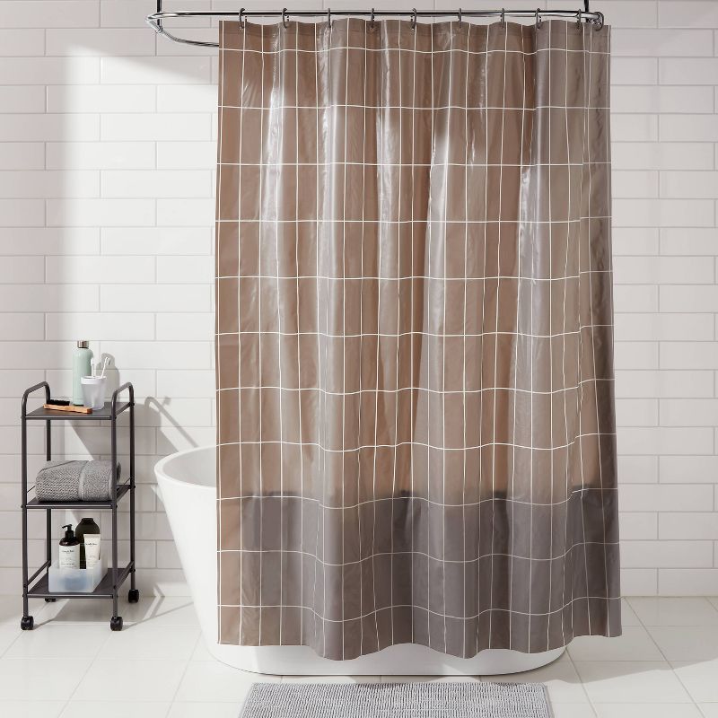 PEVA Bundle Shower Curtain Matte Gray - Room Essentials&#8482;, 3 of 8