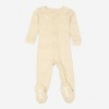 Leveret Girls Cotton Baby Footed Pajamas – 3 Pack – Soft Solid Mix Sleepers - 4 of 4