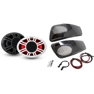 Kicker 48KMXL69 6x9" KMXL Horn-Loaded Coaxial Speakers & Bag Lids, Pair, ( Painted Vivid Black ) Compatible With 2014-Up Harley Davidson - 1 of 4