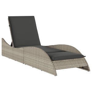 vidaXL Patio Sun Lounger Light gray - 1 of 4