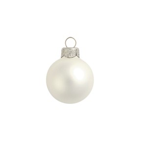 Northlight Mini Matte Finish Glass Christmas Ball Ornaments - 1.5" (40mm) - Fish Silver - 40ct - 1 of 4