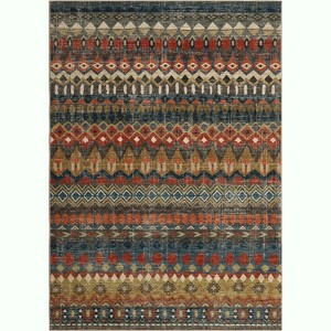 Runner Rug Vintage Distressed Geometric Hallway Carpet Machine Washable Non-Slip Indoor Long Rug Non-Shedding Accent Carpet - 1 of 4