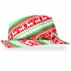 Skeleteen Adults Ugly Sweater Fedora Hat Costume Accessory - Red and Green - 2 of 4