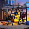 Full Size Metal Gaming Loft Bed with Built-in Work Station - 3 of 4