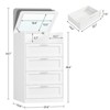 USIKEY Tall White Dresser for Bedroom, 4 Drawer Dresser with Mirror, Modern Chest of Drawers, Wood Closet Clothes Storage Organizer for Bedroom, White - 4 of 4