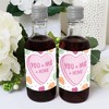 Big Dot of Happiness Valentine Hearts Mini Wine and Champagne Bottle Label Stickers, Pastel Galentine's & Valentine's Day Party Favor Gift - Set of 16 - 4 of 4