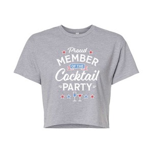 Women's - Instant Message - Cocktail Party Cropped Graphic T-Shirt - 1 of 4