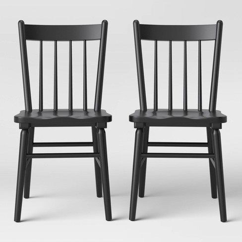 Black wood chairs deals dining