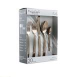 Megachef Baily 20 Piece Flatware Utensil Set, Stainless Steel Silverware Metal Service for 4