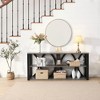KIGFTSOD 70.87'' 3-Tier Industrial Console Table - Narrow Long Entry Table with Storage for Entryway, Living Room, Foyer, Hallway - 3 of 4