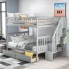 Whisen Full over Full Bunk Bed with Two Drawers and Storage Staircase - 2 of 4