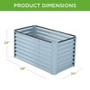 Best Choice Products 4x2x2ft Outdoor Metal Raised Garden Bed, Planter Box for Vegetables, Flowers - 2 of 4