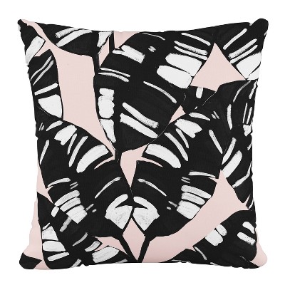 18"x18" Skyline Furniture Square Outdoor Throw Pillow Palm Springs Blush Black: Handmade, Zipper Closure, Polyester