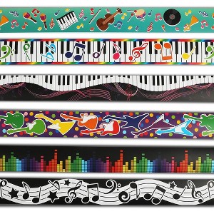 Bright Creations 78-Piece Music Note Bulletin Board Borders, Welcome Back to School (6 Designs, 13 Stripes each) - 1 of 4