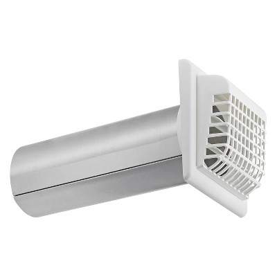 Lambro® 4-In. White Plastic Louvered Vent with Tail Piece and Bird/Rodent Guard