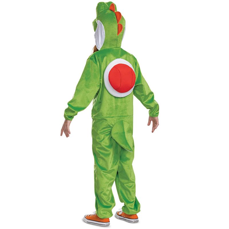 Super Mario Yoshi Hooded Jumpsuit Boys' Costume, 2 of 3