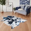 HomeRoots 5' X 7' Black and White Cowhide Hand Knotted Area Rug - 2 of 4