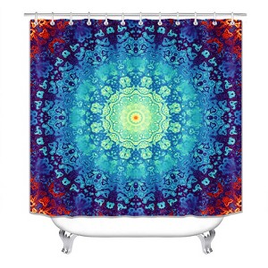 Mandala Art Shower Curtains for Bathroom Waterproof Fabric Bath Curtain Durable Soft Stylish Bathroom Decor 72x72 Inch - 1 of 1