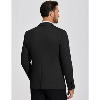 COOFANDY Mens Casual Blazer Knit Sport Coat Lightweight Two Button Suit Jacket Black L — фото 2