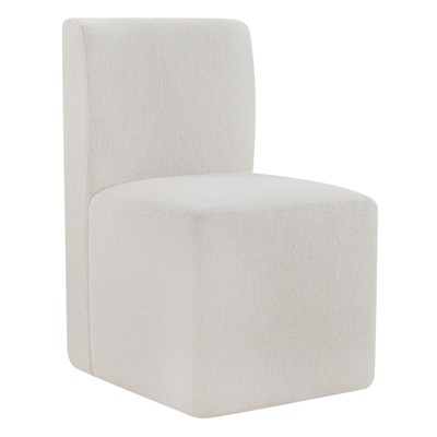Spruce&Spring Upholstered Dining Chairs with Casters Set of 2
