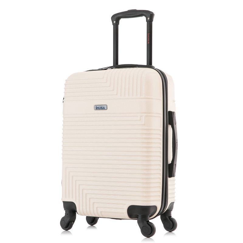 InUSA Resilience Lightweight Hardside Carry On Spinner Suitcase - Beige