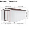 NicBex 10x12Ft Metal Garden Sheds, Outdoor Storage Sheds, Gazebos with a Practical Pent Roof, Carports for Garden, Patios, Lawns - 2 of 4