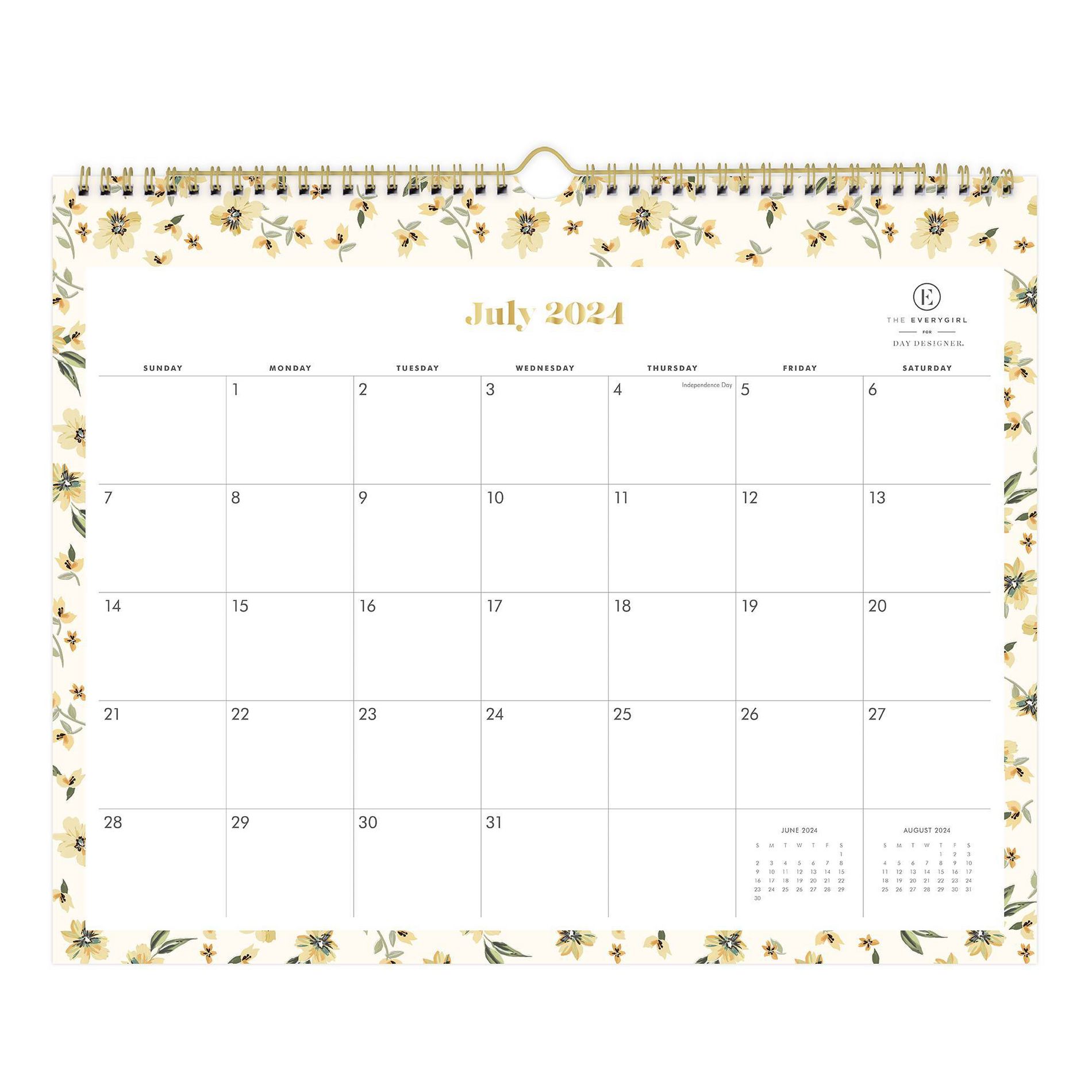 The Everygirl X Day Designer 2024-25 Monthly Planner 15"x12" Wirebound Prairie Cream: Wall Calendar, Adult Stationery